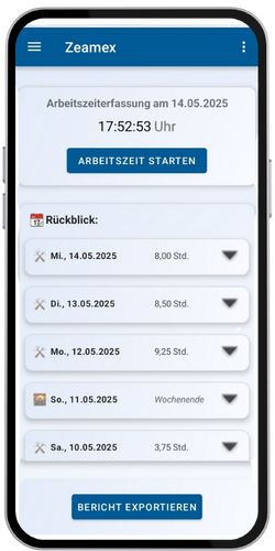 zeamex App Mockup